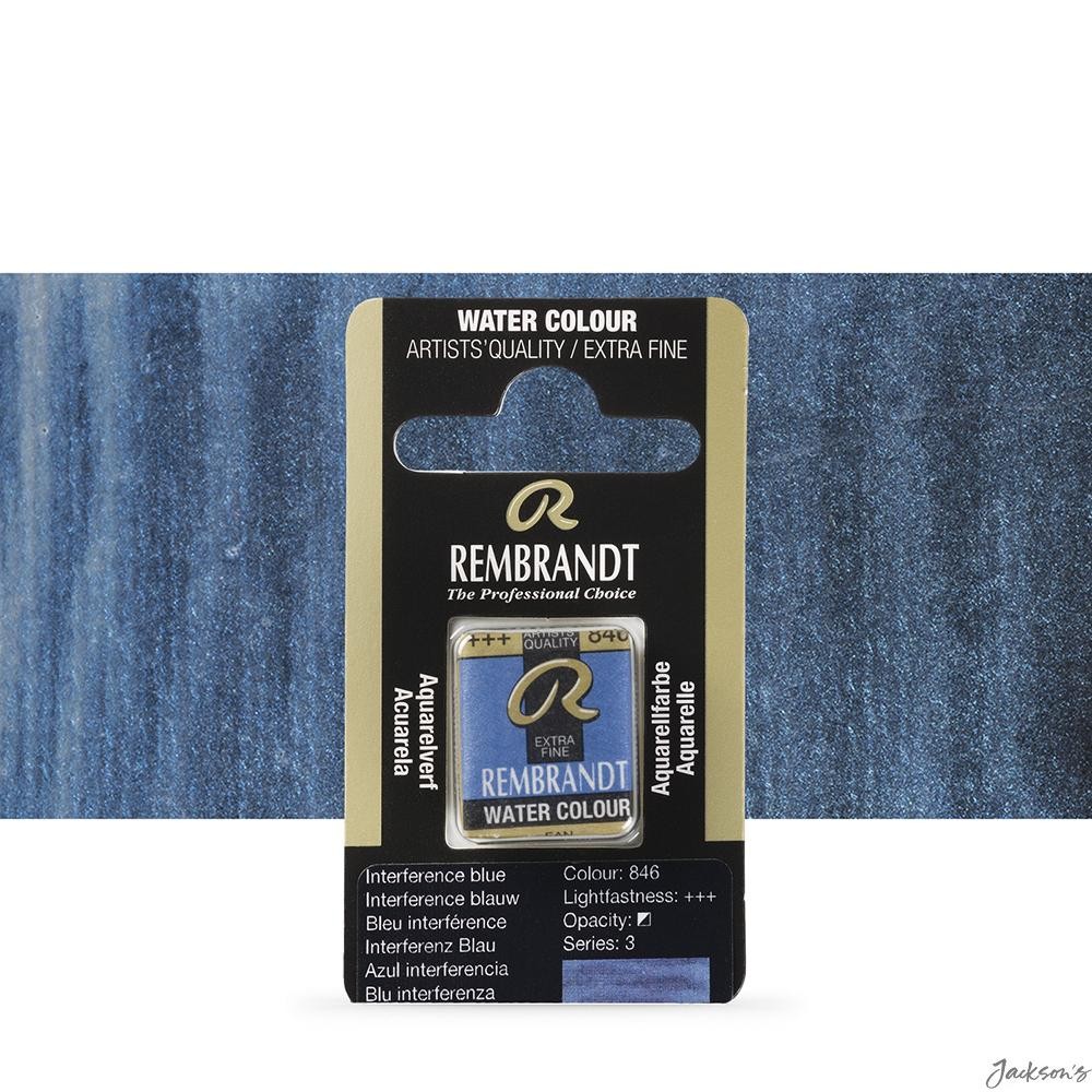Royal Talens Rembrandt Watercolour Paint Half Pan Interference Blue For Artists