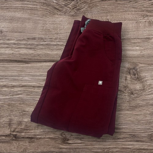 Figs Women’s Yola Yoga Skinny Scrub Pants XXS Burgundy - Picture 4 of 6
