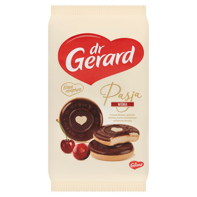 5907471420021 dr Gerard Pasja Puszysty biszkopt z galaretką wiśniową 150 g DR.GE