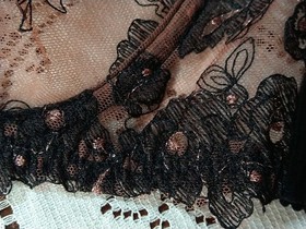 New Dita Von Teese Women's 38 C Black Sheer  Vintage Inspired Bra Lingerie