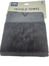 Callaway Golf Tri-Fold Towel 16" x 21" Black w/ Quick Snap Attachment