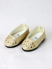 Gold Glitter Cut Out Flat Shoe Fits 14.5" Wellie Wisher American Girl Doll Shoes