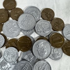 Play Money Coins Lot Kids Pretend Cash Plastic Toy Coins 20 Pieces