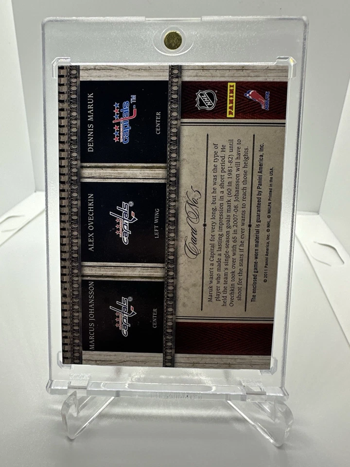 2011-12 Crown Royale Royal Lineage реликвия Джерси Алекс Овечкин Марук Йоханссон - Изображение 2 из 2