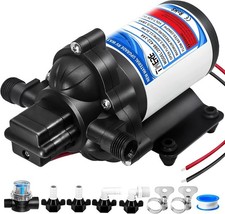2088-422-144 Diaphragm Pump,12 V 45 PSI RV Water Pump,3.3 Gallons per Minute Fre
