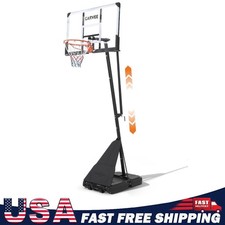 8-10 FT Portable Basketball Hoop Outdoor with Shatterproof Backboard & Wheels