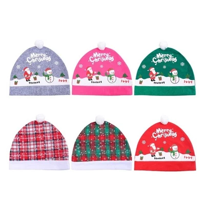 4Pcs Hat Holiday Chair Cover for Christmas Feasts Table Setting Decoration - Image 1 of 4