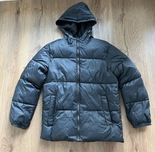 Old Navy Boys Black Hooded Full Zip Water Resistant Puffer Coat Sz. L 10-12