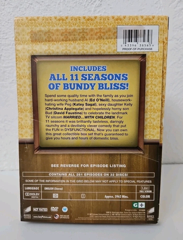 Married With Children: Complete Series DVD Box Set, 261 Episodes, Seasons 1-11 - Image 2 of 4
