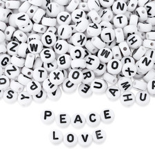 1500PCS Letter Beads for Friendship Bracelets Acrylic Alphabet Beads for Bracele