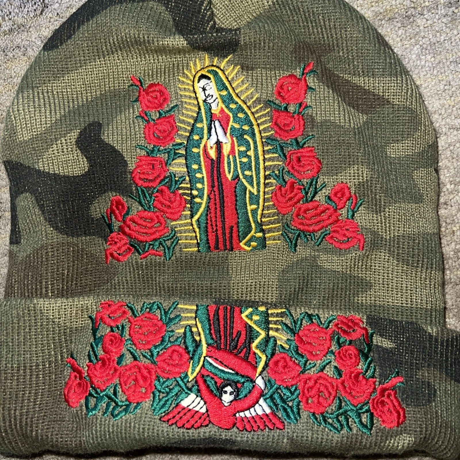 supreme guadalupe beanie camo
Opens in a new window or tab