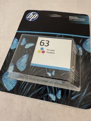 HP 63 (F6U61AN) Tri-Color Ink Cartridge Sealed New Exp 04/23