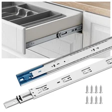 10 Pair Soft Close Drawer Slides 22 Inch – Heavy Duty Full Extension Drawer G...