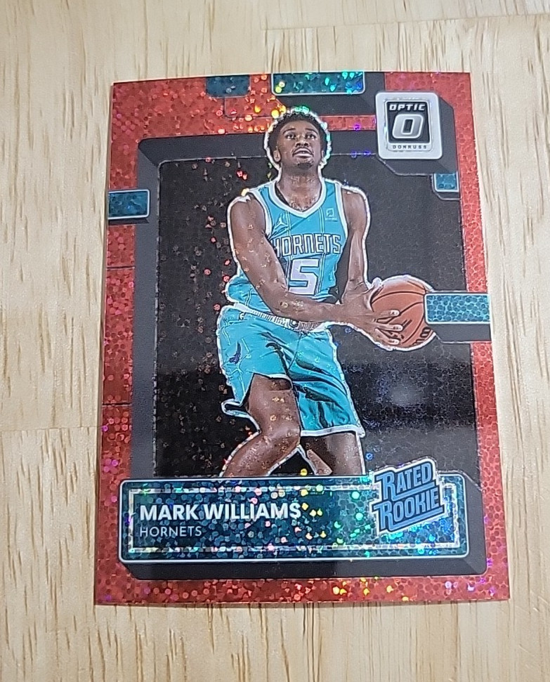 2022-23 Donruss Optic MARK WILLIAMS Red Sparkle Prizm #245 Rated Rookie SSP