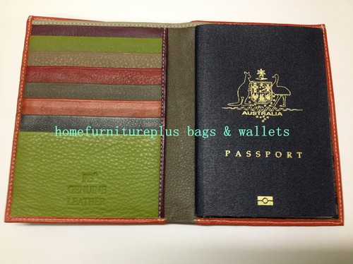Franco Bonini New Soft Genuine Leather RFID Protected Passport Holder Wallet - Picture 2 of 12