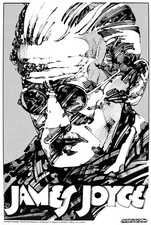 JAMES JOYCE IRISH WRITER Signed Print by Jim FitzPatrick. A3 16
