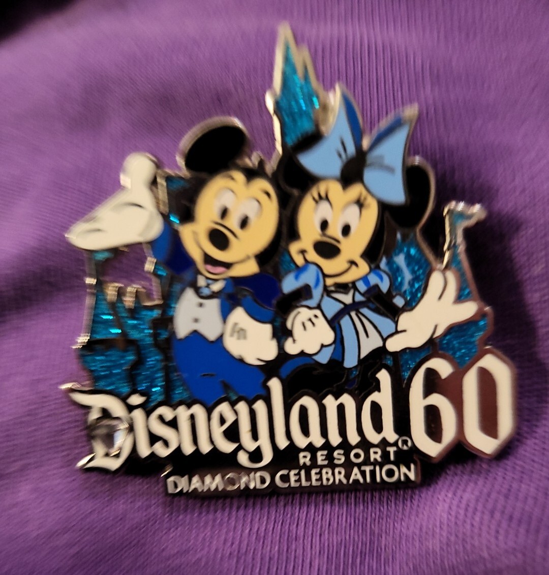 Disneyland 60th Anniversary- Mickey And Minnie Pin.   E 289