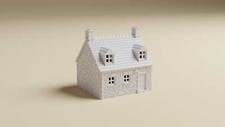 Normandy Single Story House #1 | 28mm, 20mm or 15mm | WWII  terrain