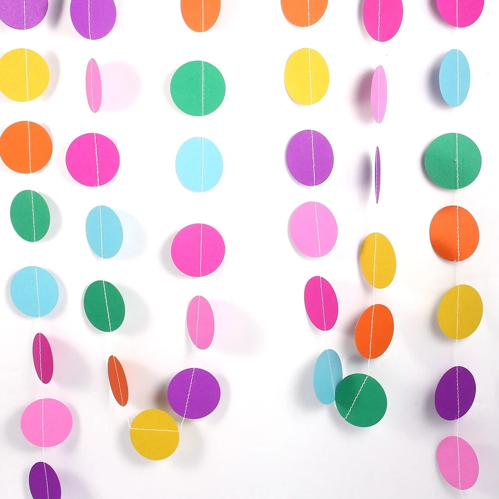 Circle dots 2024 paper garland