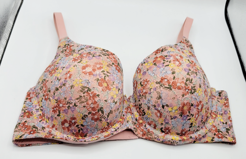 No Boundaries Flex Bügel Push Up BH Rosa Blush Blumen Spitze Damen 40D