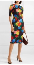 Alice + Olivia Delora Floral Print Fitted Dress Size 2