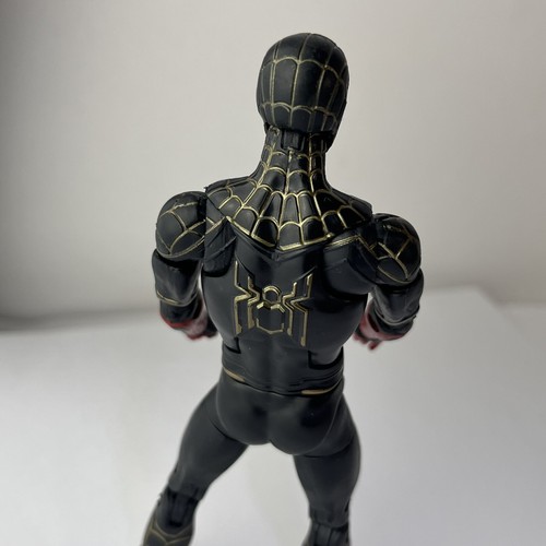 Marvel Legends Spider-Man Black Gold Suit Armadillo No Way Home incomplete loose - Picture 6 of 8