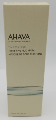 Ahava Time to Clear Purifying Mud Mask, Full Size 3.4 oz