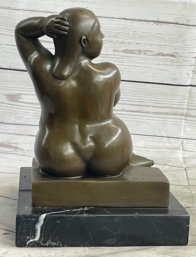 Signed Fernando Botero Curvaceous Nude Woman Sculpture Lost wax Method Gift NR - Picture 6 of 10