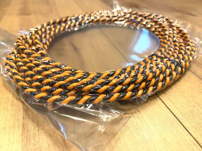 BELDEN Lautsprecherkabel 9497-10m mit geflochtenem orangefarbenem und schwarz...