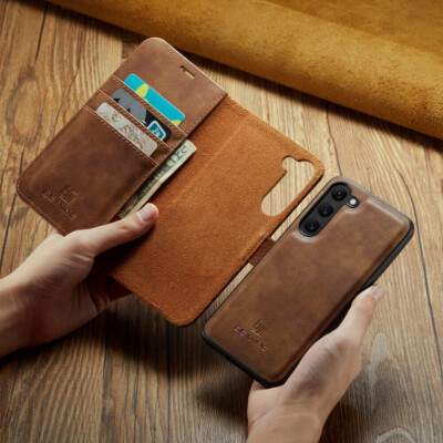 Detachable Leather Wallet Card Magnetic Case For Samsung Galaxy S24 Ultra S23