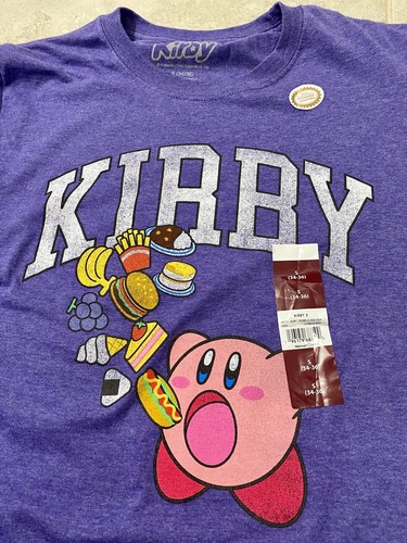 KIRBY Men's Size S Graphic Short Sleeve T-Shirt Nintendo Purple Heather NWT - Picture 3 of 7