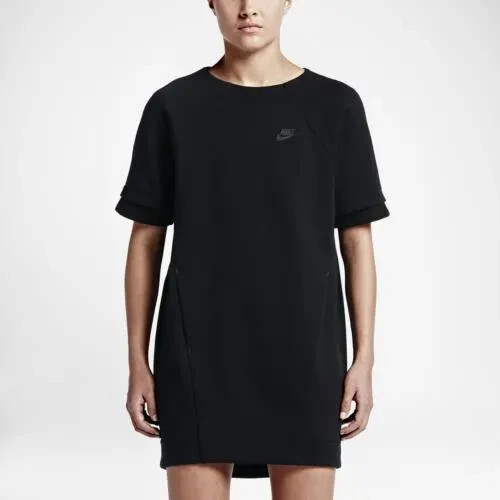 Nike Black Tech Fleece Heavy Knit S/S Oversized Knee-Length Dress L | eBay Nike Black Tech Fleece Heavy Knit S/S Oversized Knee-Length Dress L | eBay
