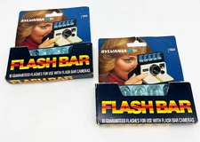 NOS 2 Sealed Packages Sylvania Blue Dot Flash Bar 10 Flash Cube Polaroid Camera