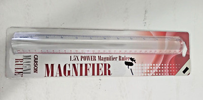 Carson Magnifying Ruler Carson MR-20 1.5x Power MagniRule Magnifying Ruler 12