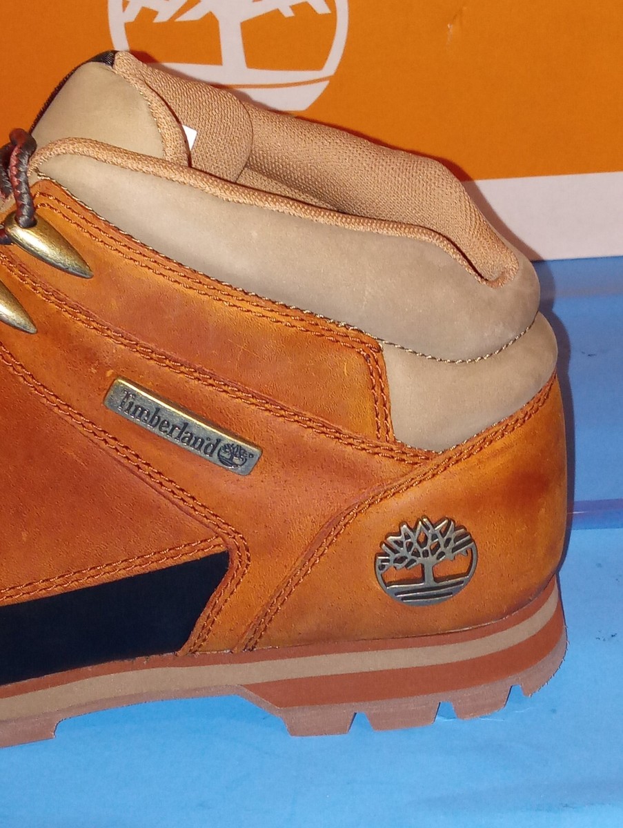 Timberland Men's Euro Sprint Leather ORANGE Black Hiker Boots