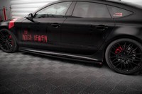 Seitenschweller Ansatz FüR Audi A7 S-Line C7 Schwarz Hochglanz Schweller