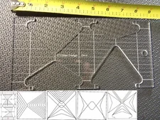 Quilting Template Ruler 3mm thick create Triangles for Low Shank Machines
