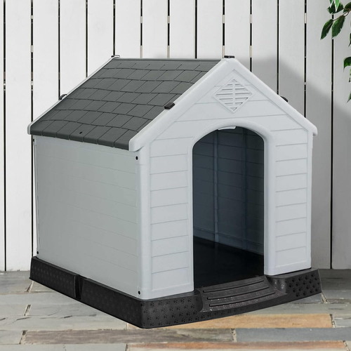 Cuccia per Cani in Plastica per Esterno Interno Casa Giardino, Impermeabile Con - Foto 2 di 12