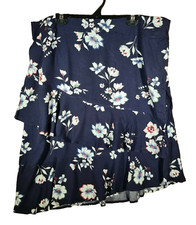 BNWT Ladies Sz 20 Katies Brand Navy Floral Double Ruffle Print Skirt RRP 59.99