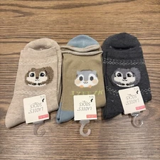 Seria Ezo flying squirrel Ladies Socks animal Various US 5-7 Set of 3 New