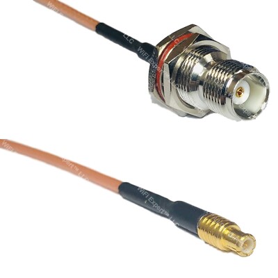 RG316 TNC FEMALE BULKHEAD to MCX MALE RF Cable Rapid-SHIP LOT