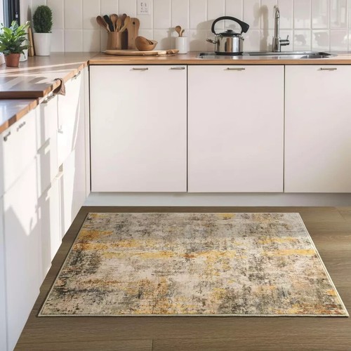 Entrance Rugs Indoor 2x3 Beige Entry Rug Washable Abstract Small Area Rug Non... - Bild 2 von 6