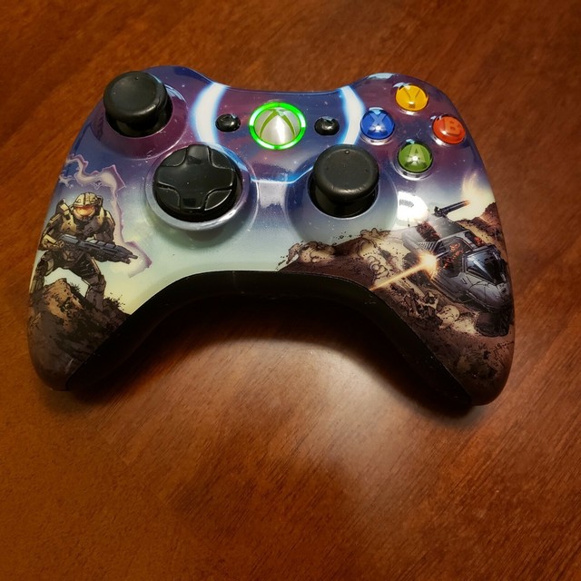 Halo 3 spartan Controller with keypad and play and charge kit eBay