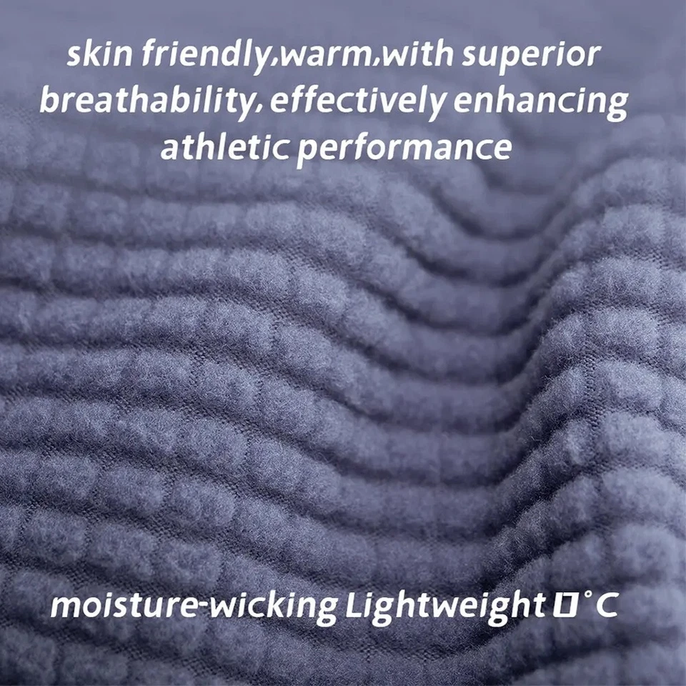 Men Cycling Winter Base Layer  Warmth Thermal Fleece Bicycle Undershirt 0°C - Image 4 of 4