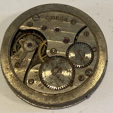 Original Vintage Omega Cal. 23.7 S Movement Dial And Movement Ring