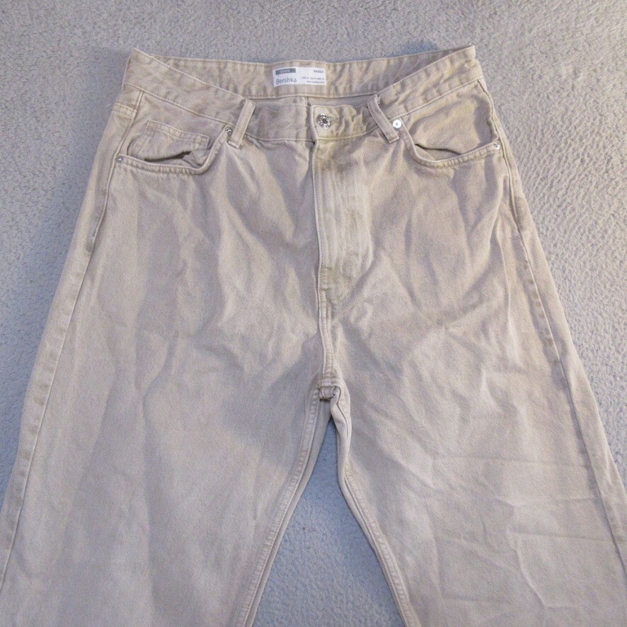 Bershka Jeans 32 Mens Baggy Fit Straight Leg Skater 100% Cotton