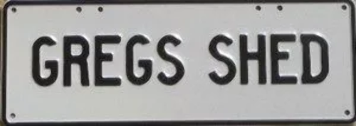 PERSONALISED SHED SIGNS BLACK ON WHITE A-K - Picture 36 of 50