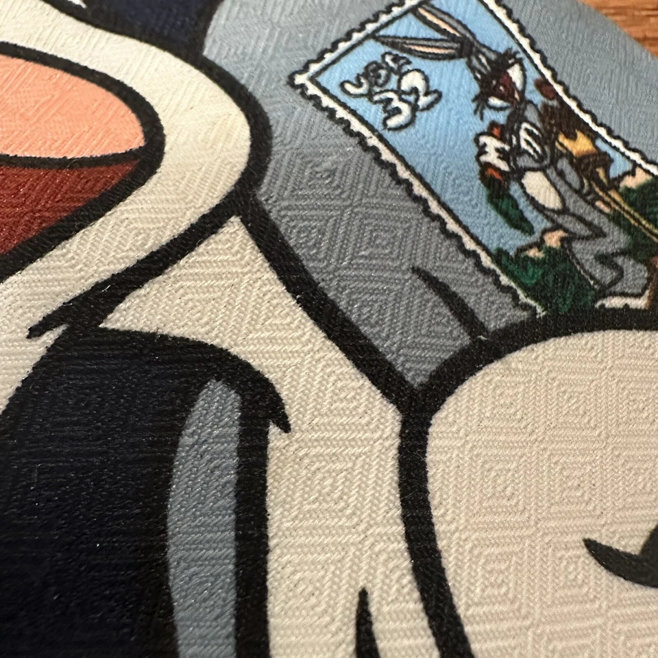 CORBATA DE COLECCIÓN DE ESTAMPILLAS BUGS BUNNY*1997*LOONEY TUNES* NUEVA CON ETIQUETA Foto 4 de 4