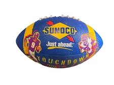 Sunoco Gas Station Promotional Collectible Football Just Ahead Yellow/Blue