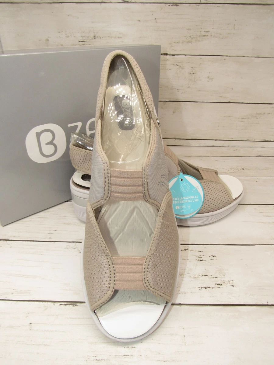 New Bzees Daring Taupe 22 Slingback Athleisure Comfort Sandals